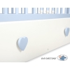 Baby cot bed 120x60cm Lorenzo III white/blue with drawer MAXI
