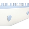 Baby cot bed 120x60cm Lorenzo III white/blue with drawer MAXI