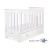Baby cot bed 120x60cm Lorenzo III white/cream with drawer MAXI