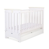 Baby cot bed 120x60cm Lorenzo III white/cream with drawer STANDARD