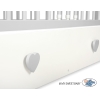 Baby cot bed 120x60cm Lorenzo III white/Gray with drawer MAXI