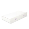 Baby cot bed 120x60cm Lorenzo III white/lilac with drawer MAXI