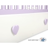 Baby cot bed 120x60cm Lorenzo III white/lilac with drawer MAXI
