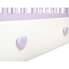 Baby cot bed 120x60cm Lorenzo III white/lilac with drawer MAXI