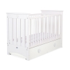 Baby cot bed 120x60cm Lorenzo III white with drawer MAXI