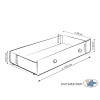 Baby cot bed 120x60cm Lorenzo III white with drawer MAXI