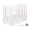 Baby cot bed 120x60cm Lorenzo III white with drawer MAXI