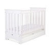Baby cot bed 120x60cm Lorenzo III white with drawer STANDARD