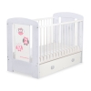 Baby cot bed 120x60cm Owls with drawer MAXI