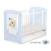 Baby cot bed 120x60cm Tedy Bear with bow blue with drawer STANDARD