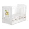 Baby cot bed 120x60cm Tedy Bear with bow cream with drawer STANDARD