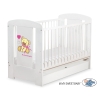 Baby cot bed 120x60cm Tedy Bear with bow cream with drawer STANDARD