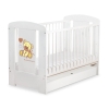 Baby cot bed 120x60cm Tedy Bear with bow cream with drawer STANDARD