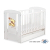 Baby cot bed 120x60cm Tedy Bear with bow cream with drawer STANDARD