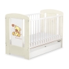 Baby cot bed 120x60cm Tedy Bear with bow cream with drawer STANDARD