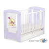 Baby cot bed 120x60cm Tedy Bear with bow lilac with drawer STANDARD