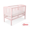 Baby cot bed 120x60cm with crown no. 5006-01- powder pink