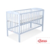Baby cot bed 120x60cm with crown no. 5006-03- blue