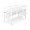 Baby cot bed 120x60cm with crown White