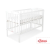 Baby cot bed 120x60cm with crown White