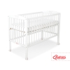 Baby cot bed 120x60cm with crown White
