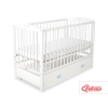 Baby cot bed 120x60cm with crown with drawer MAXI