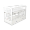 Baby cot bed 120x60cm with crown with drawer MAXI