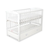 Baby cot bed 120x60cm with crown with drawer MAXI
