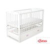 Baby cot bed 120x60cm with crown with drawer MAXI