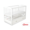 Baby cot bed 120x60cm with crown with drawer MAXI
