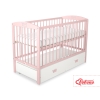 Baby cot bed 120x60cm with crown with drawer MAXI