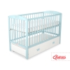 Baby cot bed 120x60cm with crown with drawer MAXI