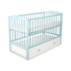 Baby cot bed 120x60cm with crown with drawer MAXI