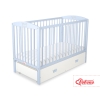 Baby cot bed 120x60cm with crown with drawer MAXI