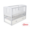 Baby cot bed 120x60cm with crown with drawer MAXI