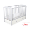 Baby cot bed 120x60cm with crown with drawer MAXI