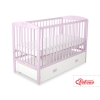 Baby cot bed 120x60cm with crown with drawer MAXI