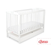Baby cot bed 120x60cm with crown with drawer STANDARD