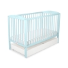 Baby cot bed 120x60cm with crown with drawer STANDARD