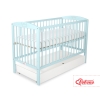 Baby cot bed 120x60cm with crown with drawer STANDARD