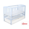 Baby cot bed 120x60cm with crown with drawer STANDARD