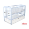Baby cot bed 120x60cm with crown with drawer STANDARD