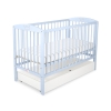 Baby cot bed 120x60cm with crown with drawer STANDARD