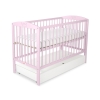 Baby cot bed 120x60cm with crown with drawer STANDARD