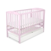 Baby cot bed 120x60cm with crown with drawer STANDARD