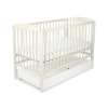 Baby cot bed 120x60cm with crown with drawer STANDARD