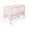 Baby cot bed 120x60cm with Hearts 5003-01- powder pink