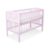 Baby cot bed 120x60cm with Hearts 5003-08- pink