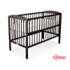 Baby cot bed 120x60cm with hearts Brown
