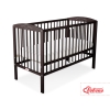Baby cot bed 120x60cm with hearts Brown